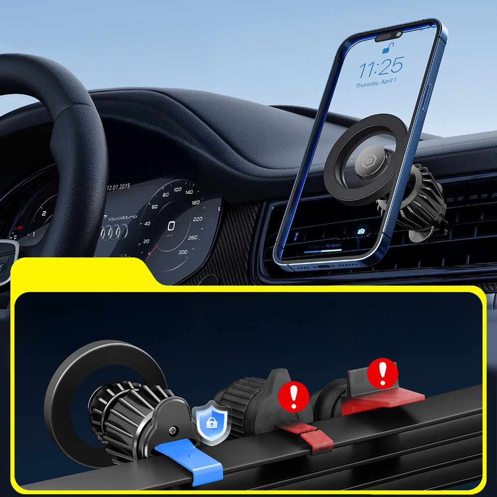 Blavec Car holder BH-16A Carbon magnetic Magsafe to air vent (BH16AC-MAVB) black