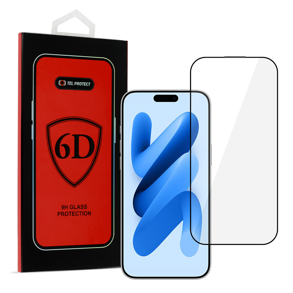 Tel Protect Full Glue 6D Tempered Glass for IPHONE 17 AIR BLACK