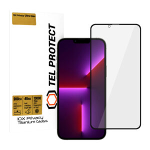 Tempered glass Tel Protect 10X Privacy Titanium for Iphone 13 Pro Max (envelope)