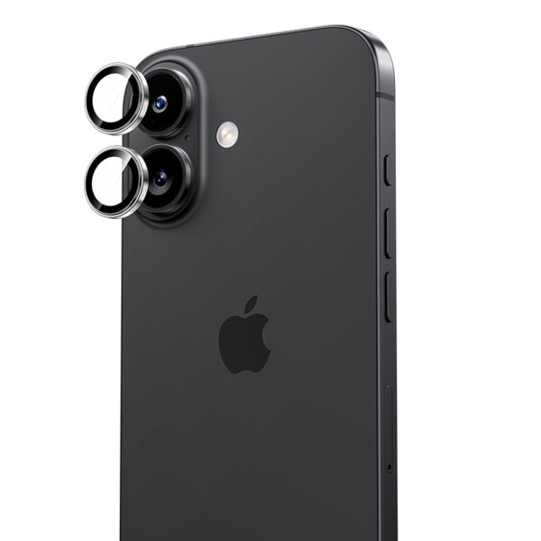 Benks Tempered glass Glass Warrior Metal Lens Protector on camera for Iphone 17 (lens 2 pieces) black