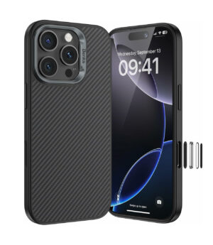 Benks Magnetic Armor Pro Kevlar Case Metal Frame 600D (AD66) for Iphone 16 Pro Max black (Camera Control Button)