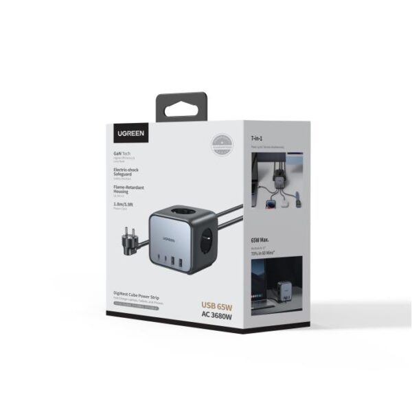 Φορτιστής Σπιτιού GaN 65W UGREEN CD268 60113 7 Θέσεων