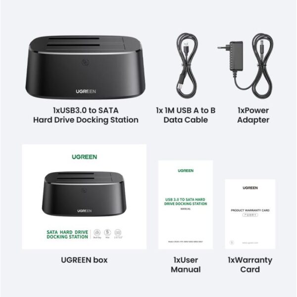 Docking Station 3.5"/2.5" SATA UGREEN CM198 50857 USB 3.0