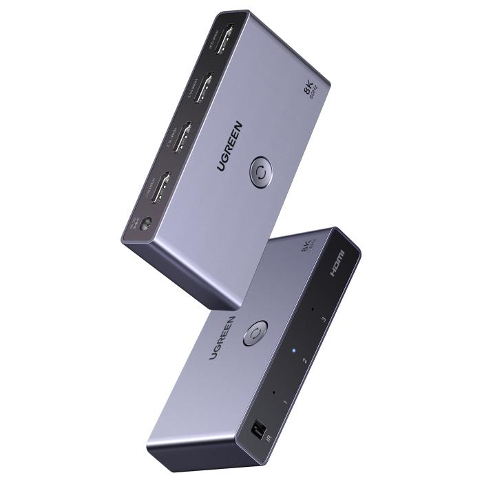 HDMI Switch 3 Θέσεων 8K/60Hz UGREEN CM624 15604, με USB τροφοδοσία