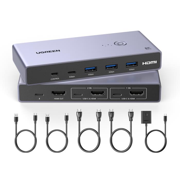 KVM Switch 2 θέσεων USB/USB-C/HDMI UGREEN 25961