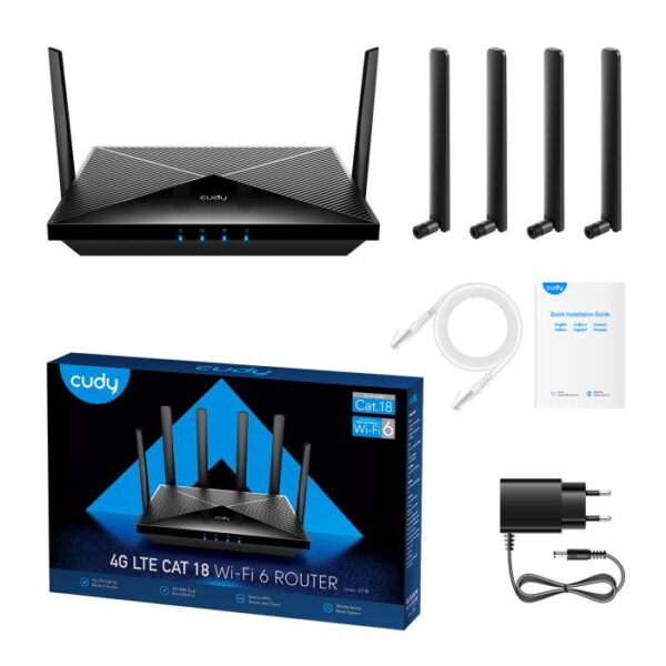 Router 4G Cudy LT18 Wi-Fi 6 AX1800 Cat.18