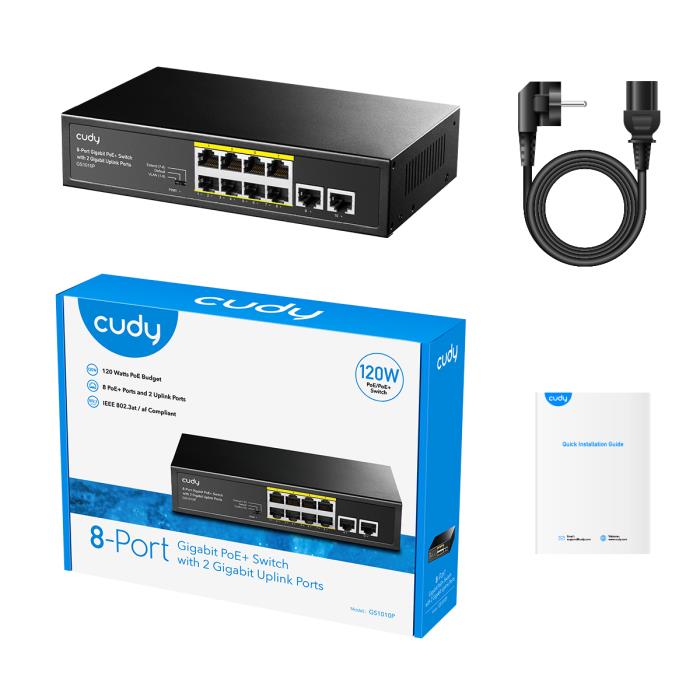 Switch 10 Θέσεων PoE Cudy GS1010P Gigabit
