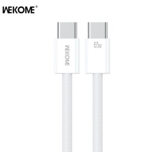 Καλώδιο Φόρτισης WK WDC-21 USB-C σε USB-C PD 65W 1m Λευκό