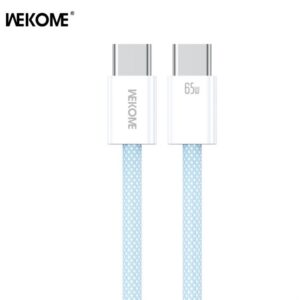 Καλώδιο Φόρτισης WK WDC-21 USB-C σε USB-C PD 65W 1m Μπλέ