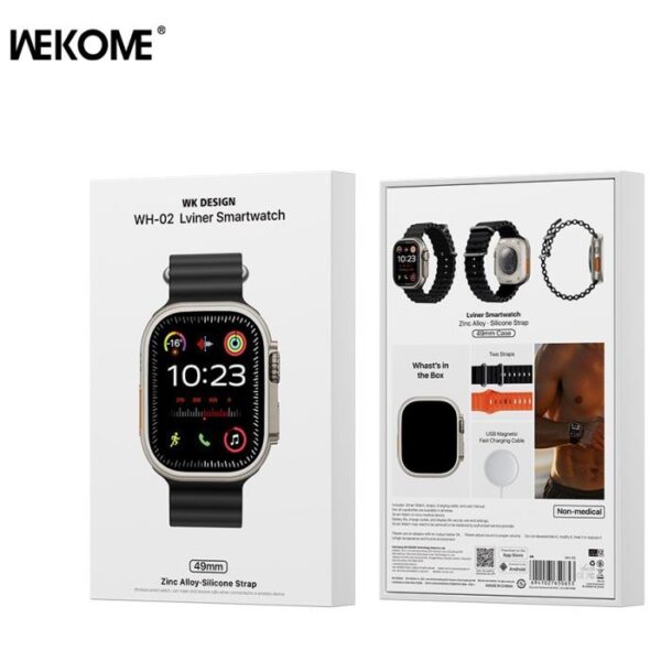 Smartwatch WK WH-02 Tιτάνιο Xρυσό