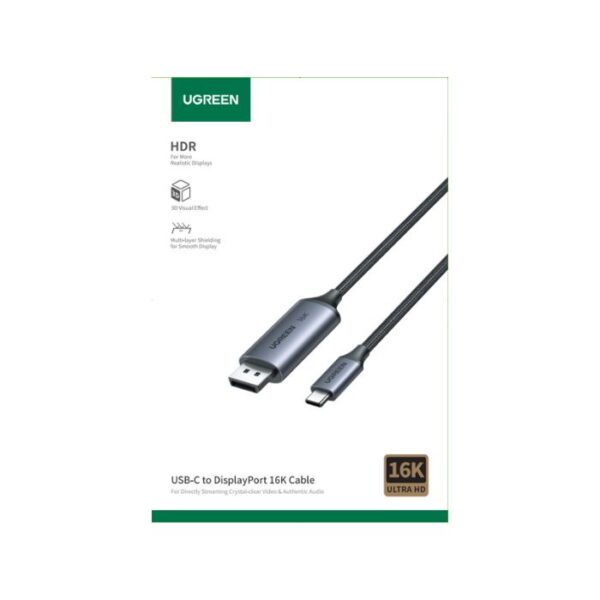 Καλώδιο USB-C to DP M/M 16K/30Hz UGREEN CM707 25863 1m