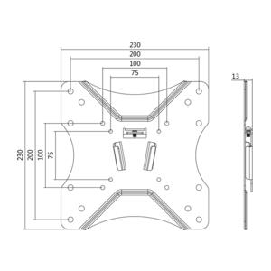 Βάση Τηλεόρασης Επιτοίχια LogiLink BP0004 23"- 42"
