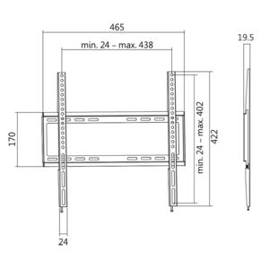 Βάση Τηλεόρασης Επιτοίχια LogiLink BP0009 32"- 55"