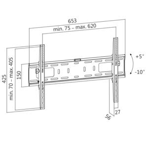 Βάση Τηλεόρασης Επιτοίχια LogiLink BP0018 37"-70"