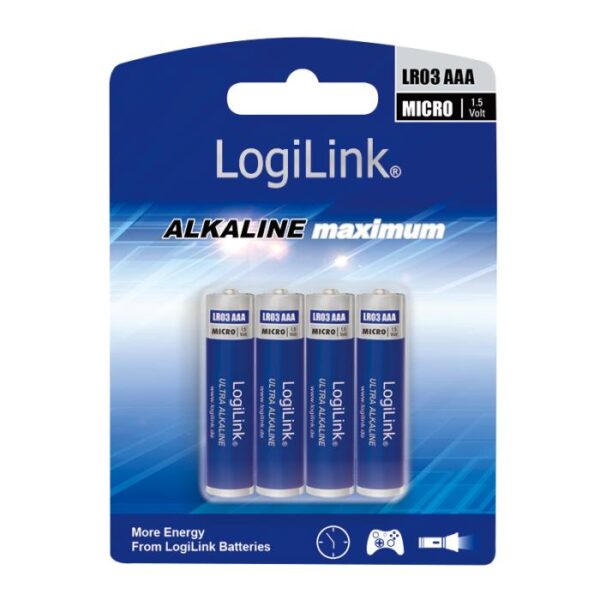 Μπαταρίες Αλκαλικές AAA LogiLink LR03B4 (4τμχ)