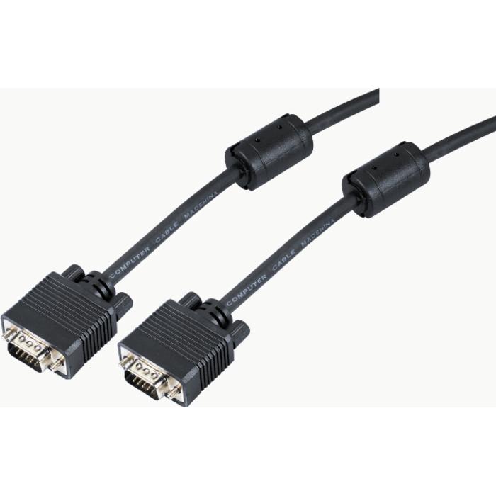 Καλώδιο Οθόνης SVGA 15HD M/M Aculine SVGA-005 20m Μαύρο