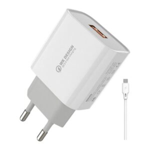 Φορτιστής Σπιτιού 18W WK WP-U57, με καλώδιο Micro USB Λευκό
