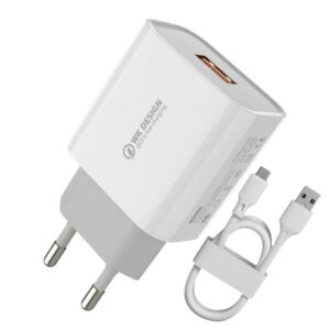 Φορτιστής Σπιτιού 18W WK WP-U57, με καλώδιο USB-C Λευκό