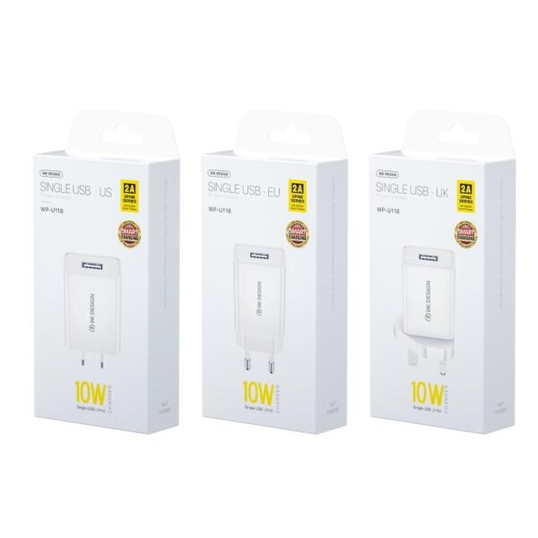 Φορτιστής Σπιτιού 10W WK WP-U118, με καλώδιο Micro Usb Λευκό