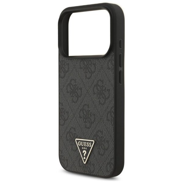 00bfbda70fb1bcc0469f619aa1cde464 GUESS case for IPHONE 17 Pro compatible with MagSafe GUHMP17LP4TSDPPSK (4G PU W/ Strap Triangle Logo) black