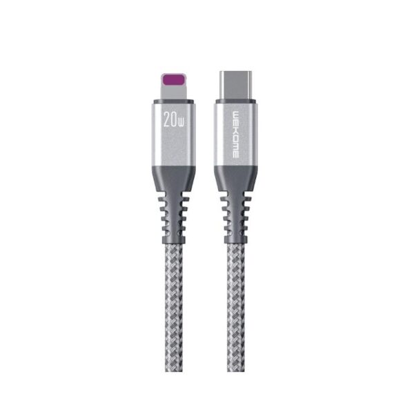 Καλώδιο Φόρτισης WK WDC-171 USB-C σε Lightning PD 20W 1m Ασημί