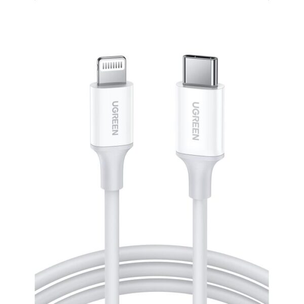 Καλώδιο Φόρτισης UGREEN US171 10493 USB-C σε Lightning PD 18W 1m Λευκό