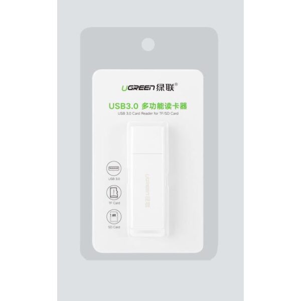 Card Reader USB UGREEN CM104 40752 SD/TF  Λευκό