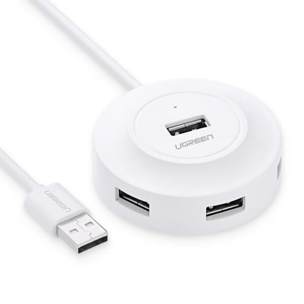 USB 2.0 Hub 4 Θέσεων UGREEN CR106 20270 Λευκό