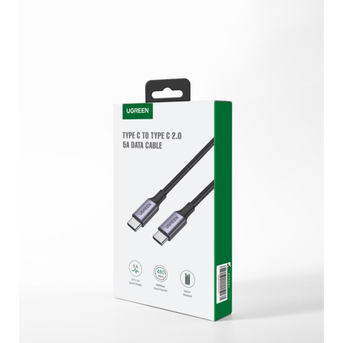 Καλώδιο Φόρτισης UGREEN US316 70427 USB-C σε USB-C PD 100W 1m Μαύρο