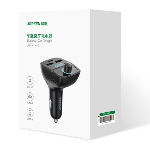 FM Transmitter με BΤ UGREEN CD229 80910 και φορτιστής αυτοκινήτου