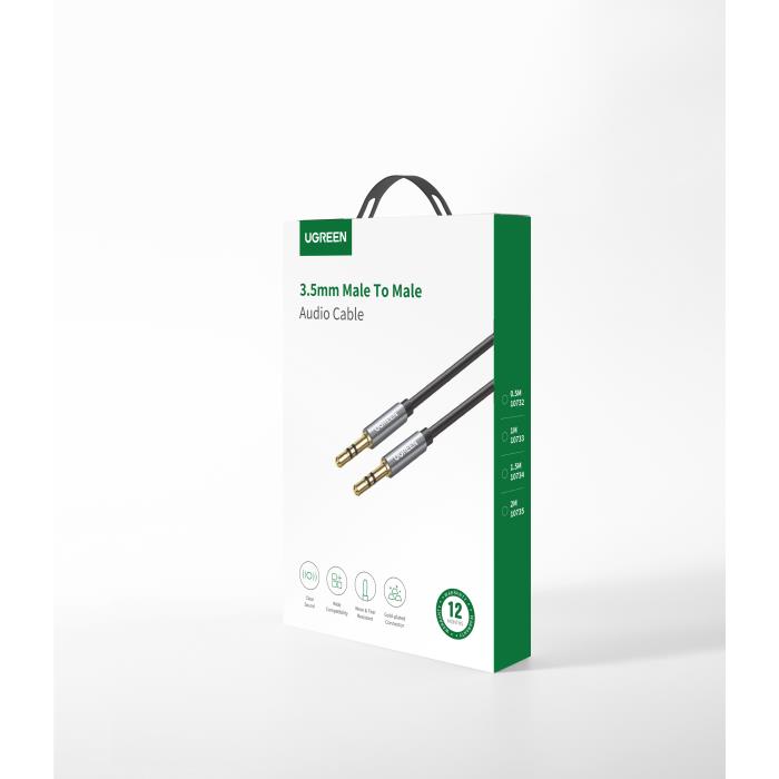Καλώδιο Ήχου 3.5mm M/M UGREEN AV119 10734 1.5m Μαύρο
