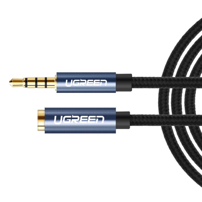 Καλώδιο Ήχου 3.5mm M/F UGREEN AV118 40672 0.5m Μαύρο
