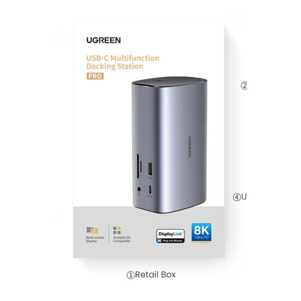 USB-C Docking Station 12 σε 1 UGREEN CM555 90325