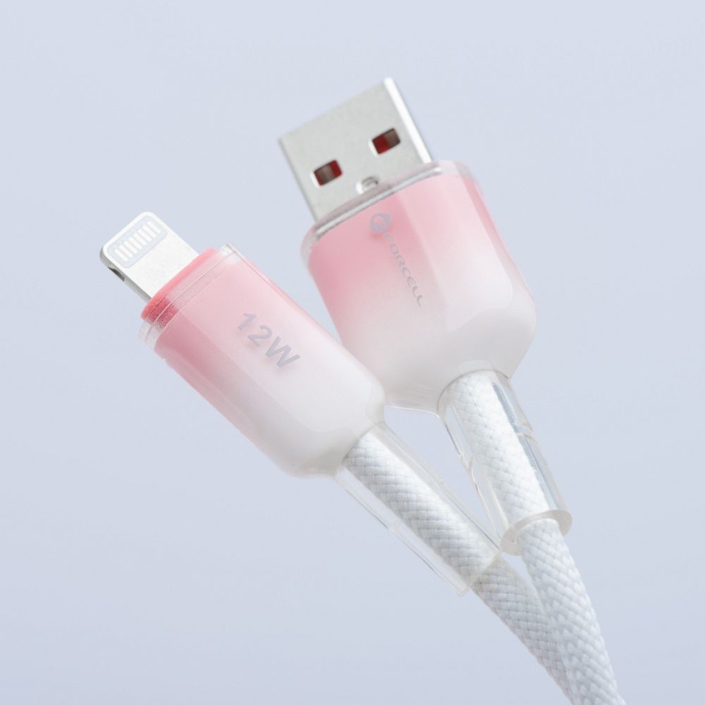 FORCELL F-ENERGY C353 cable USB A to Lightning 2,4A 12W Gradient 1 m white