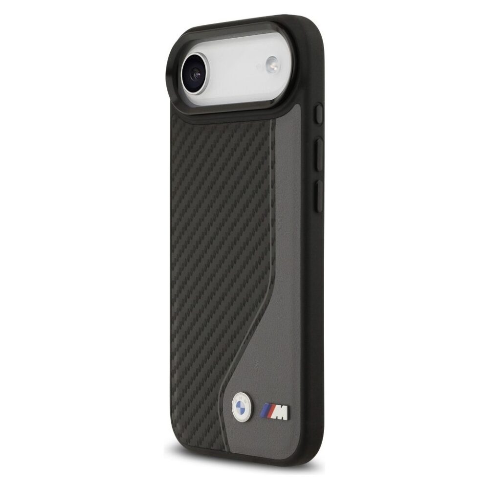 BMW case for IPHONE 17 Air compatible with MagSafe BMHMP17M25PCCSCAK (PU Carbon Logo) anthracite