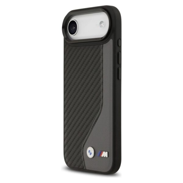 BMW case for IPHONE 17 Air compatible with MagSafe BMHMP17M25PCCSCAK (PU Carbon Logo) anthracite