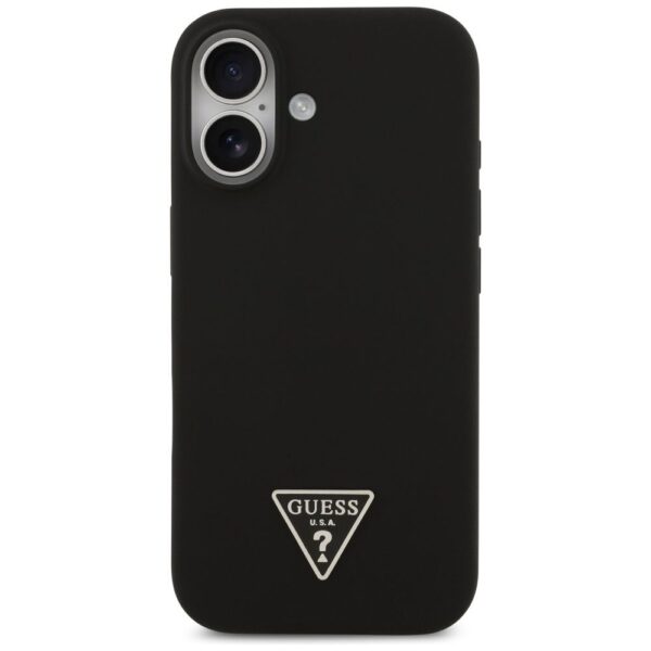 GUESS case for IPHONE 17 compatible with MagSafe GUHMP17SSCTRLMK (Silicone W/ Triangle Logo) black
