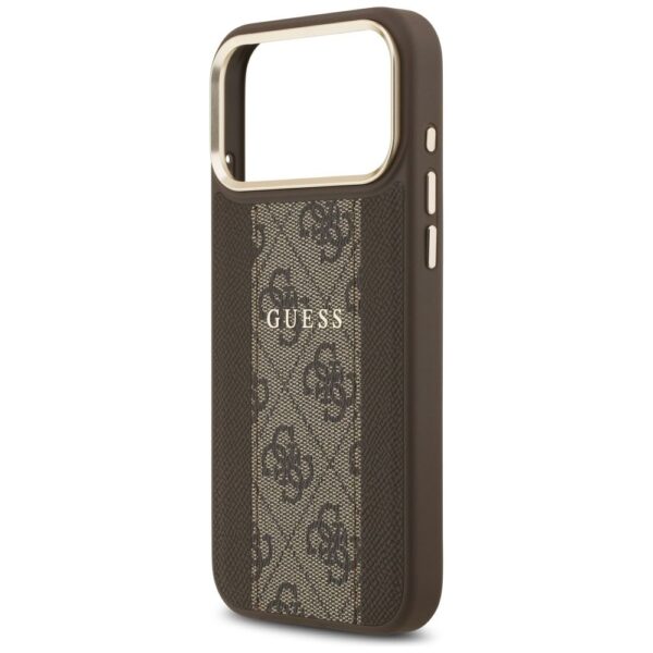 0269678f8e0e93d61e243ffbbb7f22e1 GUESS case for IPHONE 17 Pro Max compatible with MagSafe GUHMP17XPG4SEMCW (PU W/ 4G Stripe) brown