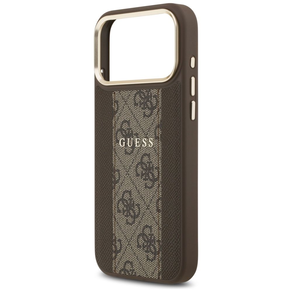 0269678f8e0e93d61e243ffbbb7f22e1 GUESS case for IPHONE 17 Pro Max compatible with MagSafe GUHMP17XPG4SEMCW (PU W/ 4G Stripe) brown