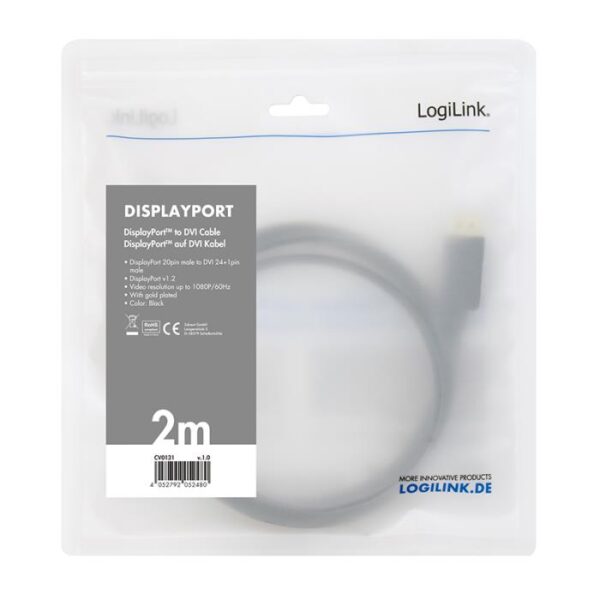 Καλώδιο DP σε DVI Logilink CV0133 5m