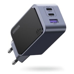 Φορτιστής Σπιτιού GaN PD 65W UGREEN  X553 35042 3 Θέσεων Γκρί
