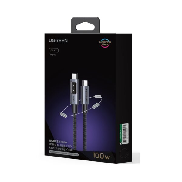 Καλώδιο Φόρτισης UGREEN L509 35512  USB-C σε USB-C PD 100W 2m Μαύρο