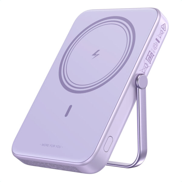 Power Bank 10000mAh PD 20W UGREEN PB572 45328, με Ασύρματη Φόρτιση Magnetic, 1 Θέσης Μωβ