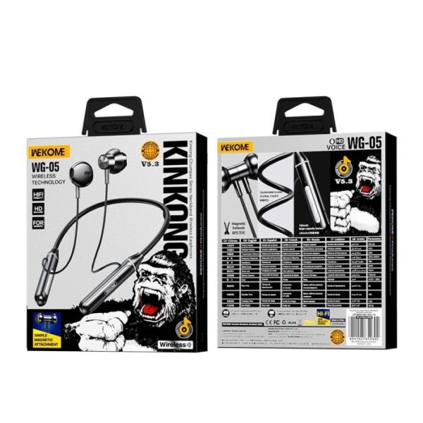 Ακουστικά Neckband BT WK WG-05 Μαυρό