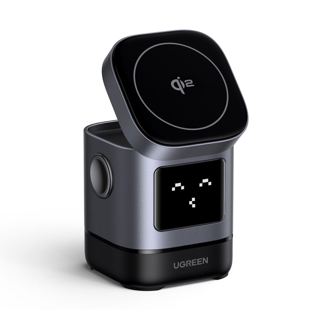 Φορτιστής Σπιτιού 15W Qi2 UGREEN W709 45775 με Ασύρματη Φόρτιση Magnetic Γκρι