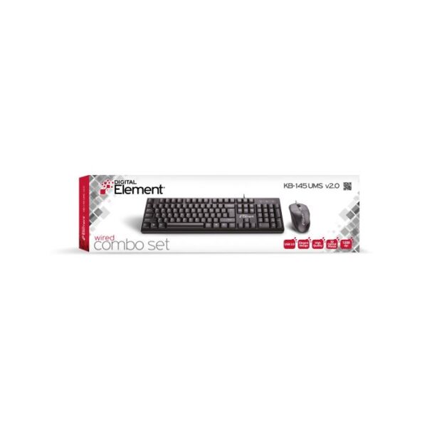 Eνσύρματο Πληκτρολόγιο & Ποντίκι Element KB-145UMS v2.0