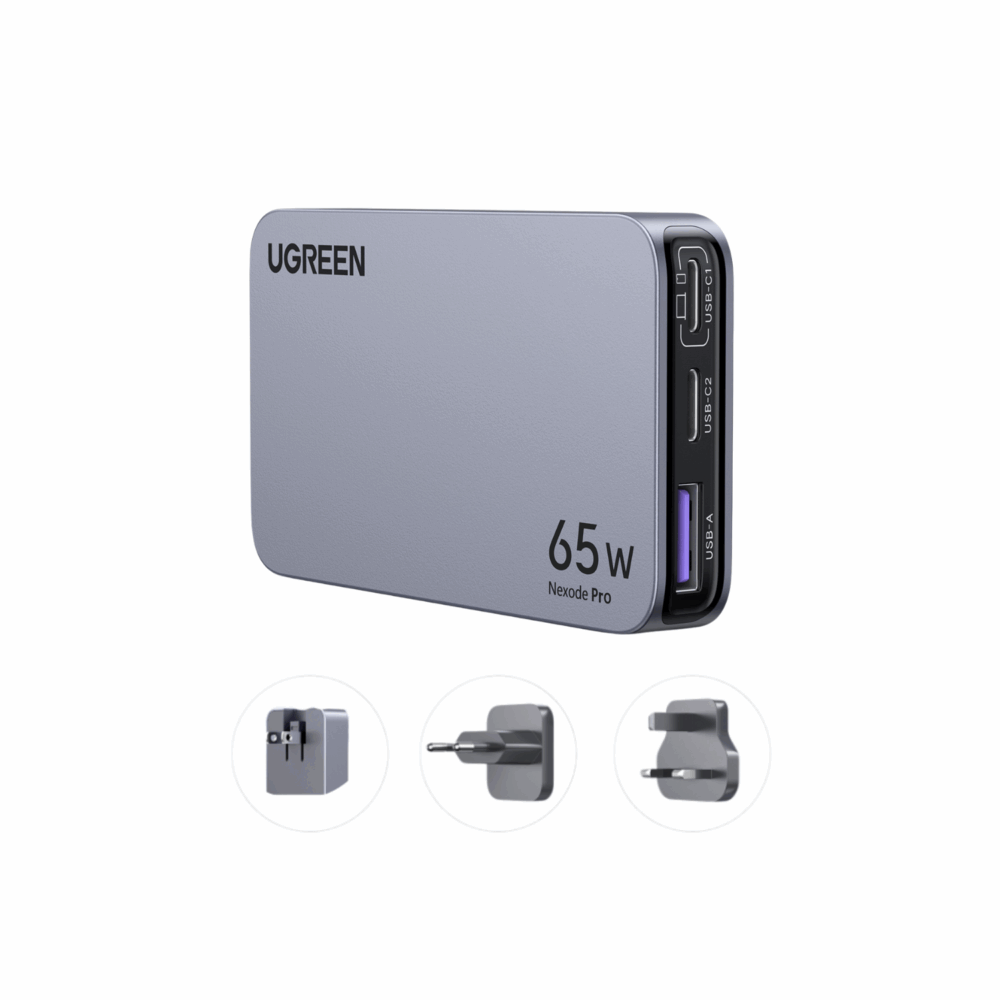Φορτιστής Σπιτιού GaN PD 65W UGREEN X753 25356 3 Θέσεων Γκρί