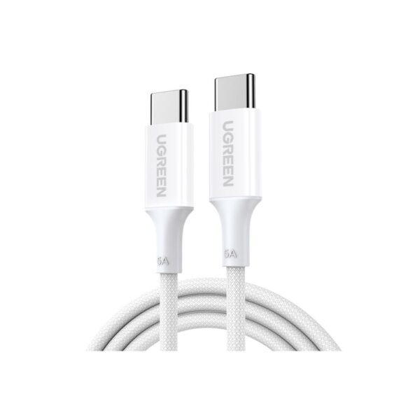 Καλώδιο Φόρτισης UGREEN L502 65255 USB-C σε USB-C PD 100W 1m Λευκό