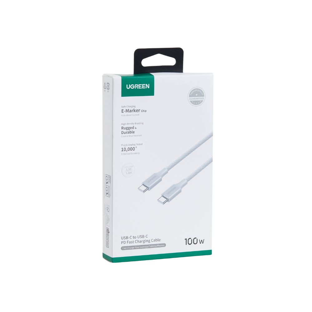 Καλώδιο Φόρτισης UGREEN L502 65256 USB-C σε USB-C PD 100W 2m Λευκό