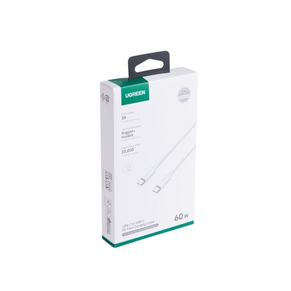 Καλώδιο Φόρτισης UGREEN L501 35465 USB-C σε USB-C PD 60W 1m Λευκό